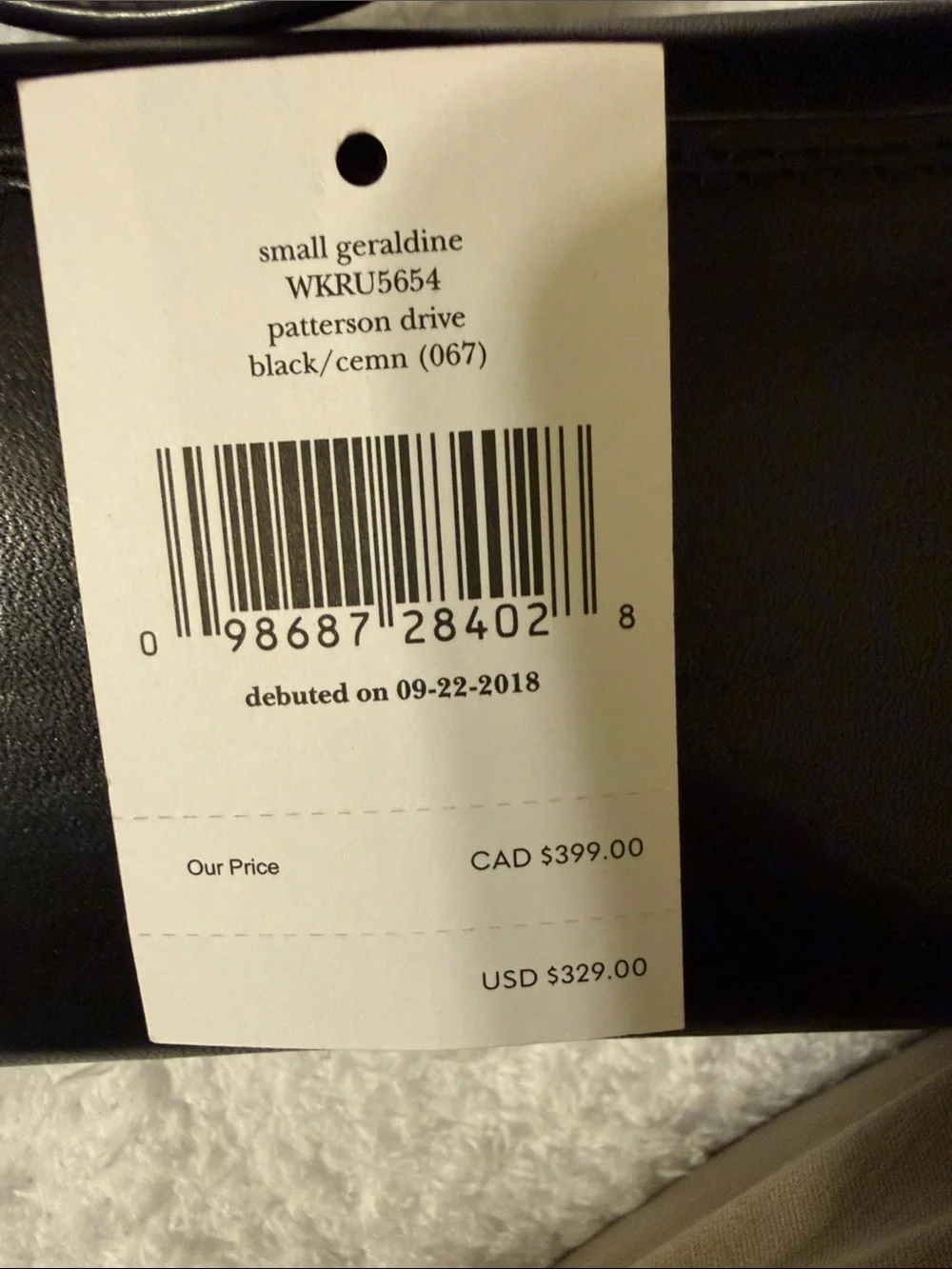 kate spade Black and Cream Leather Structured Tote with Double Handles